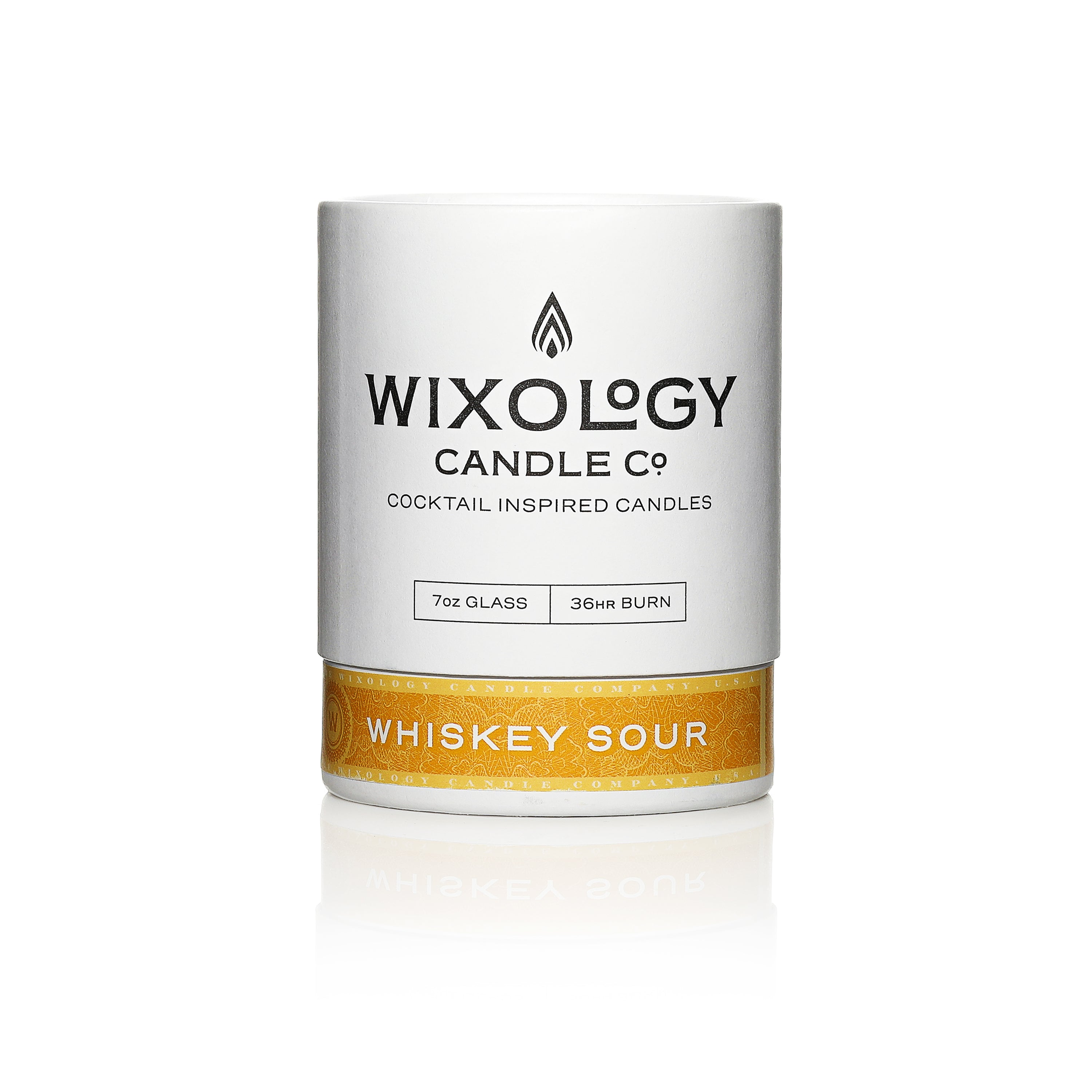 Wixology Candle Company - Whiskey Sour Cocktail Candle - Reusable 7oz Rocks Glass main image 1
